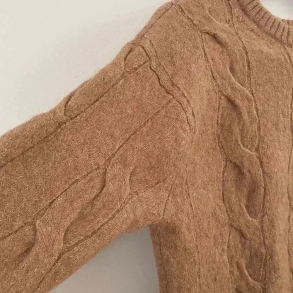 STOCKHOLMATELIER &other Stories cable knit wool/alpaca blend sweater Medium - Picture 4 of 8